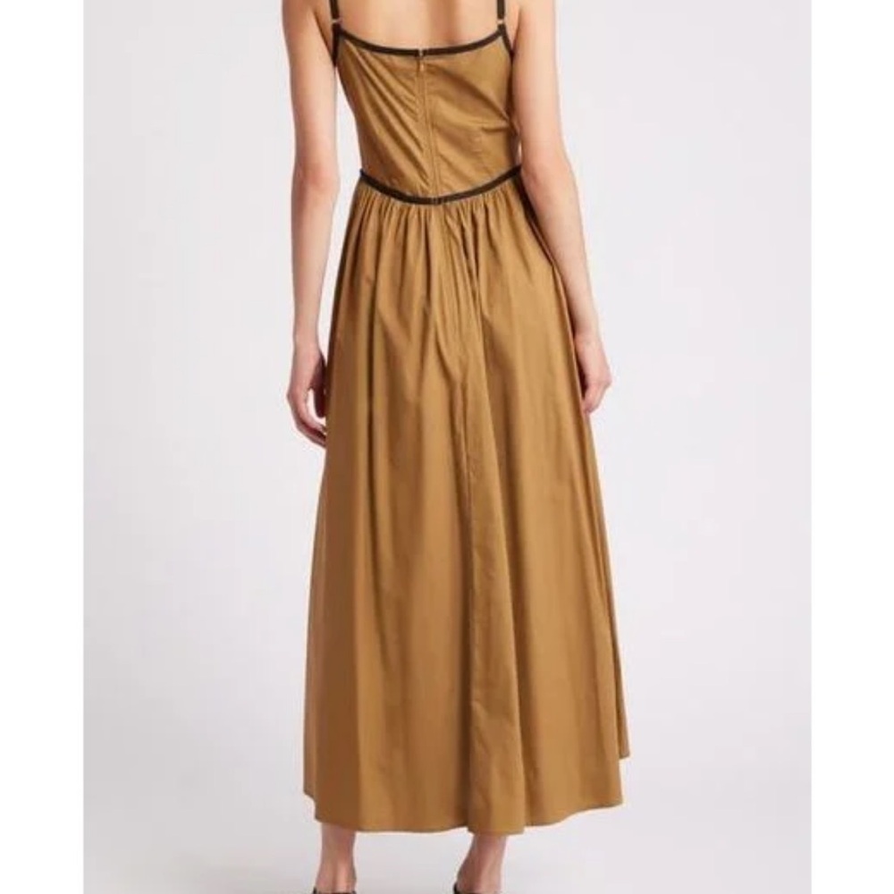 Moon River Corset A-line Dress Olive with pockets